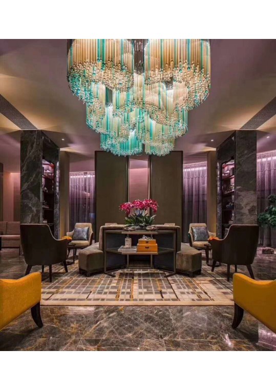 hotel pendant light with cystal glass metal finish in chrome contemporary design custom made in china lighting manufacturer coart item 2018512208185 