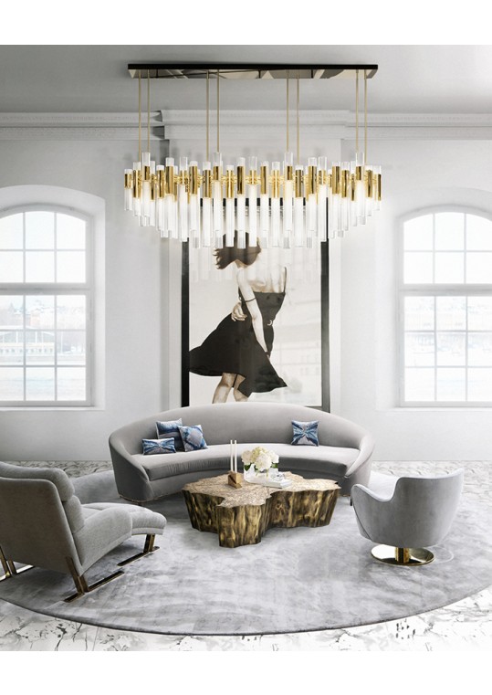 WATERFALL RECTANGULAR SUSPENSION modern lighting