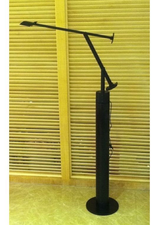 artemide style hotel floor lamp with aluminum black finish for reading in guest room made in china lighting manufacturer coart item hp7486