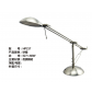 hotel desk reading lamp with steel nickle and chrome contemporary design made in china hotel and hospitality lighting supplier coart item hp217 