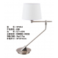 hotel desk reading lamp with steel nickle and chrome contemporary design made in china hotel and hospitality lighting supplier coart item hp3216 with fabric shade