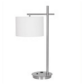 hotel table lamp in Brushed chrome Nickel metal and fabric shade new design with outlet USB and switch madie by china hotel lighting manufacturer coart item 1152018048
