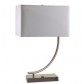 hotel table lamp in Brushed chrome Nickel metal and fabric shade new design with outlet USB and switch madie by china hotel lighting manufacturer coart item 1152018044